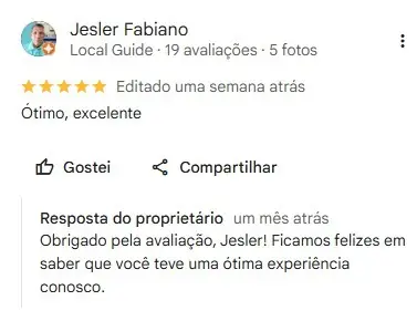 avaliação do perfil google