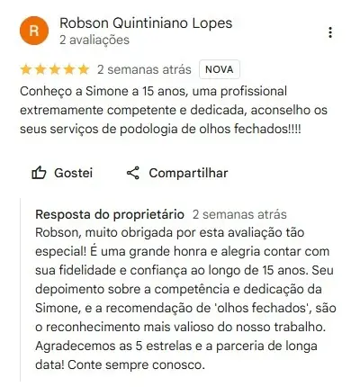 avaliação do perfil google